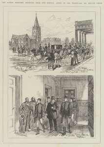 De laatste schetsen ontvangen van onze speciale kunstenaar in de Transvaal, Mr Melton Prior